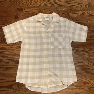 Vintage 90s Activair Womens Button Down Shirt, Made in USA, Checkered Size 11/12